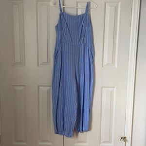 Old Navy- Square-Neck Striped Cami Jump:Blue/White